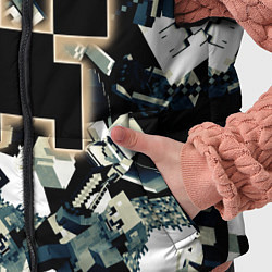 Детский жилет Логотип Minecraft и его персонажи, цвет: 3D-черный — фото 2
