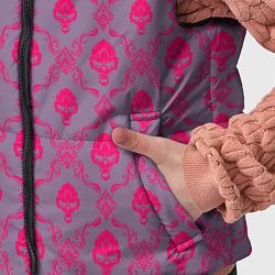 Детский жилет Череп - узор розовый, цвет: 3D-красный — фото 2