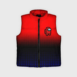 Детский жилет Among us geometry gradient, цвет: 3D-красный