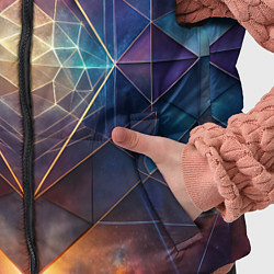 Детский жилет Космическая геометрическая абстракция, цвет: 3D-красный — фото 2