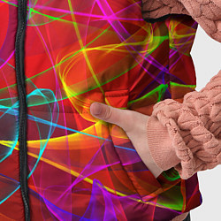 Детский жилет Неоновые волны дыма, цвет: 3D-красный — фото 2