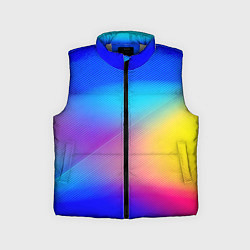 Детский жилет Линии геометрии градиент, цвет: 3D-светло-серый