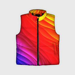 Детский жилет Абстрактные волны текстура, цвет: 3D-черный