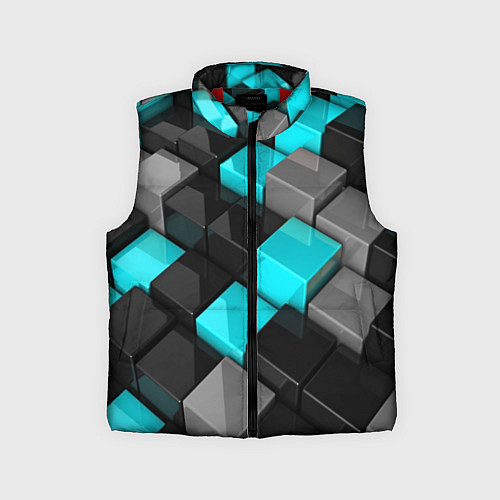 Детский жилет Абстрактные кубы / 3D-Красный – фото 1