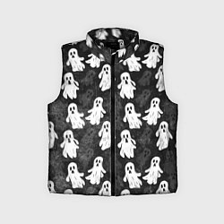 Детский жилет Паттерн с призраками, цвет: 3D-черный