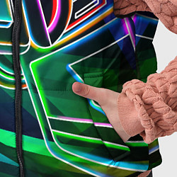 Детский жилет Неоновая психоделика геймер, цвет: 3D-черный — фото 2