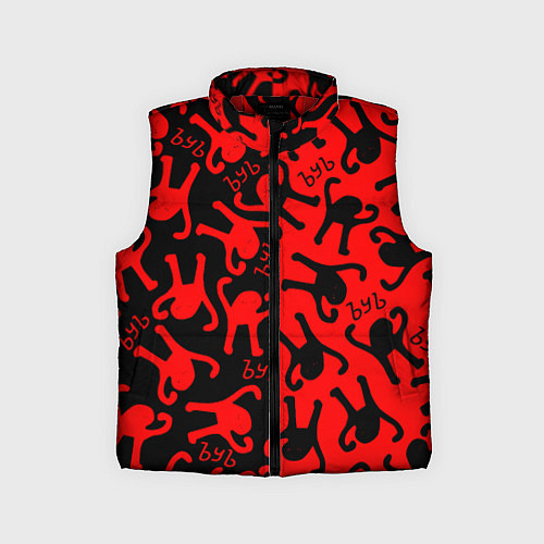 Детский жилет ЪУЪ съука mem pattern / 3D-Красный – фото 1