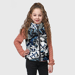 Детский жилет Рыцари средневековья цербер и череп короля, цвет: 3D-черный — фото 2