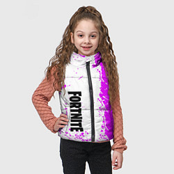 Детский жилет Fortnite pink color, цвет: 3D-светло-серый — фото 2