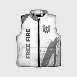 Детский жилет Free Fire - white gradient вертикально