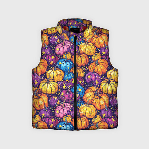 Детский жилет Тыквенный урожай / 3D-Красный – фото 1