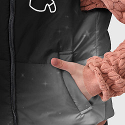 Детский жилет Stumble Guys glitch на темном фоне вертикально, цвет: 3D-черный — фото 2