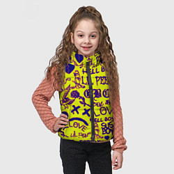 Детский жилет Lil peep rap pattern, цвет: 3D-красный — фото 2