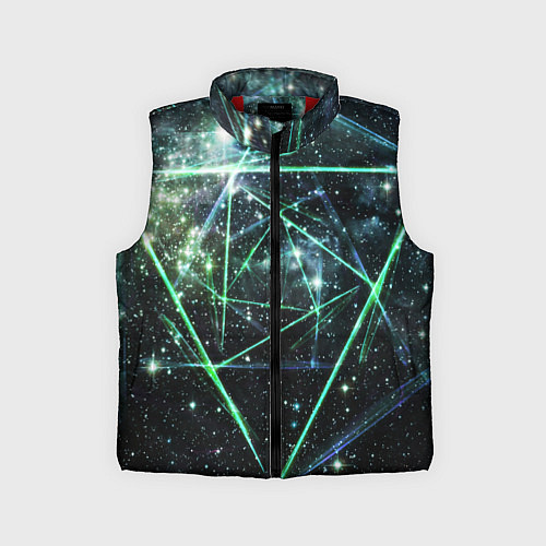 Детский жилет Космические линии звезды / 3D-Красный – фото 1