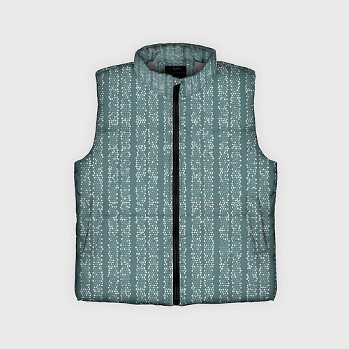 Детский жилет Холодный синий полосы в мелкую крапинку / 3D-Светло-серый – фото 1