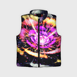 Детский жилет Оптический узор цветок, цвет: 3D-светло-серый