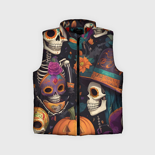 Детский жилет Хэллоуин страшилки черепа / 3D-Красный – фото 1