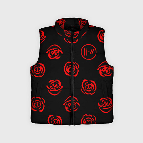 Детский жилет Twenty one pilots rose pattern / 3D-Красный – фото 1