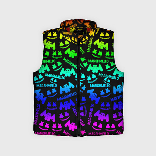 Детский жилет Marshmello neon steel pattern / 3D-Красный – фото 1