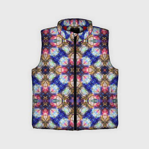 Детский жилет Пестрый калейдоскопический узор / 3D-Красный – фото 1