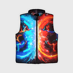 Детский жилет Битва планет абстракция, цвет: 3D-светло-серый