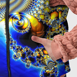 Детский жилет Фрактальный психоделики узор, цвет: 3D-красный — фото 2