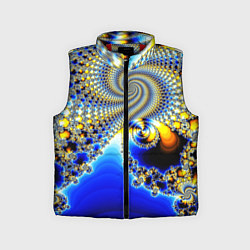 Детский жилет Фрактальный психоделики узор, цвет: 3D-красный