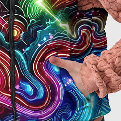 Детский жилет Красочная неоновая абстракция - нейроарт, цвет: 3D-красный — фото 2