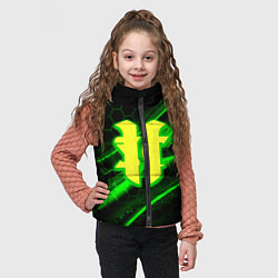 Детский жилет Starcraft 2 кислотные соты линии, цвет: 3D-черный — фото 2