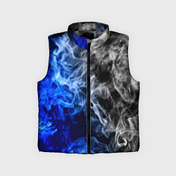 Детский жилет Столкновение дыма, цвет: 3D-светло-серый