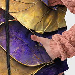 Детский жилет Фиолетовые и золотые волны, цвет: 3D-черный — фото 2