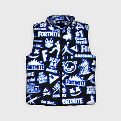 Детский жилет Fortnite neon game steel, цвет: 3D-светло-серый