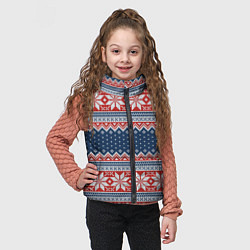 Детский жилет Knitted Pattern, цвет: 3D-красный — фото 2