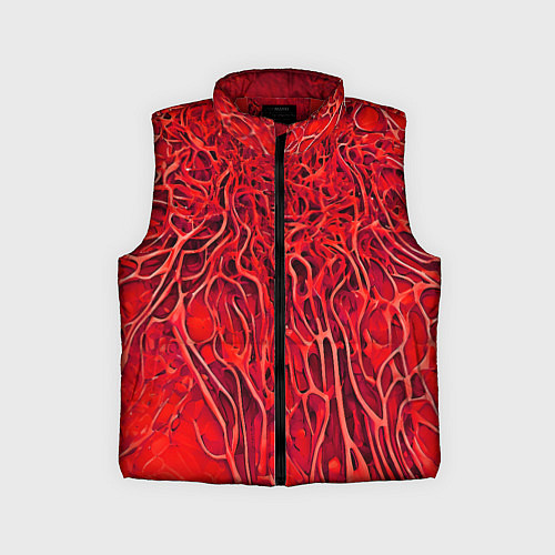 Детский жилет Красный симбионт абстракция / 3D-Красный – фото 1
