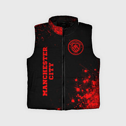 Детский жилет Manchester City - red gradient вертикально, цвет: 3D-черный