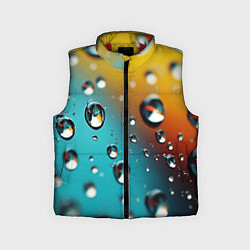 Детский жилет Крупные капли на цветном фоне, цвет: 3D-красный