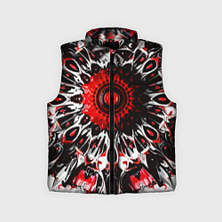 Детский жилет Красная сюрреалистичная абстракция, цвет: 3D-черный