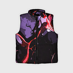 Детский жилет Красный разлом в камне, цвет: 3D-черный