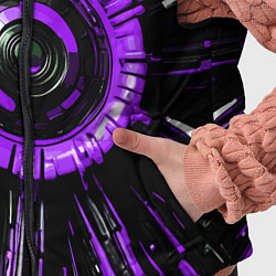 Детский жилет Чёрно-фиолетовая сфера киберпанк, цвет: 3D-красный — фото 2