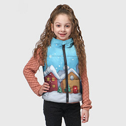 Детский жилет Домики новогодние, цвет: 3D-черный — фото 2