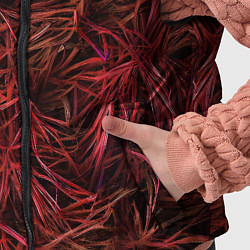 Детский жилет Красная трава на чёрном фоне, цвет: 3D-светло-серый — фото 2