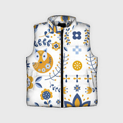 Детский жилет Скандинавский узор, цвет: 3D-светло-серый