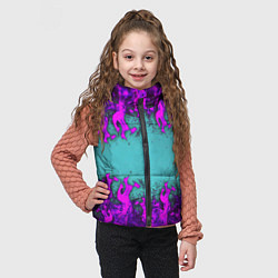 Детский жилет Фиолетовое пламя, цвет: 3D-светло-серый — фото 2
