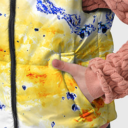 Детский жилет Сине-золотая абстракция, цвет: 3D-красный — фото 2