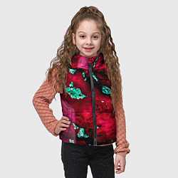 Детский жилет Абстракция красно-голубая, цвет: 3D-черный — фото 2