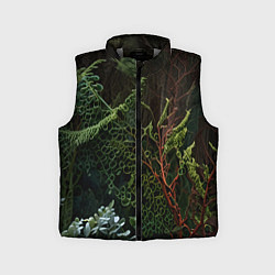 Детский жилет Объемные растения в лесу, цвет: 3D-светло-серый
