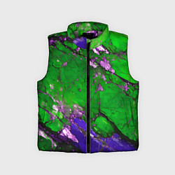 Детский жилет A purple mineral in a green stone, цвет: 3D-светло-серый