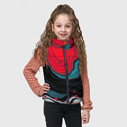 Детский жилет Абстракция эбру, цвет: 3D-черный — фото 2