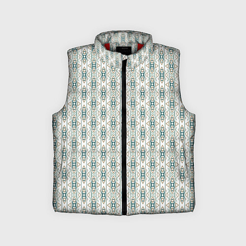 Детский жилет Вертикальный узор с геометрическим рисунком / 3D-Красный – фото 1