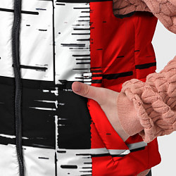 Детский жилет Чёрные и красные полосы на белом фоне, цвет: 3D-светло-серый — фото 2